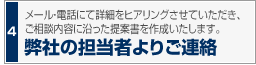 弊社の担当者よりご連絡